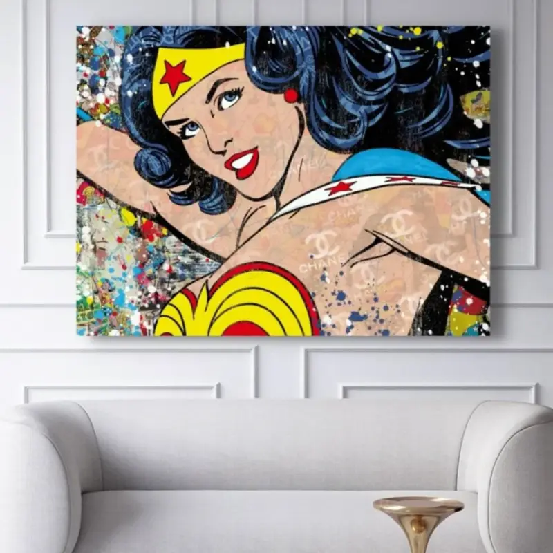 Designer Superwoman Canvas schilderij - 50 x 75 cm Quantité Limitée