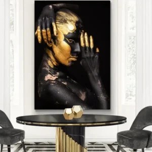 The Golden Woman Canvas schilderij - 30 x 20 cm Prix Cassé