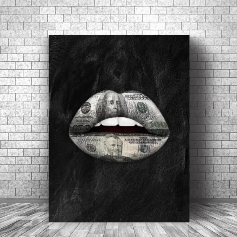 Super Prix The Money Kiss Canvas schilderij - 30 x 40 cm