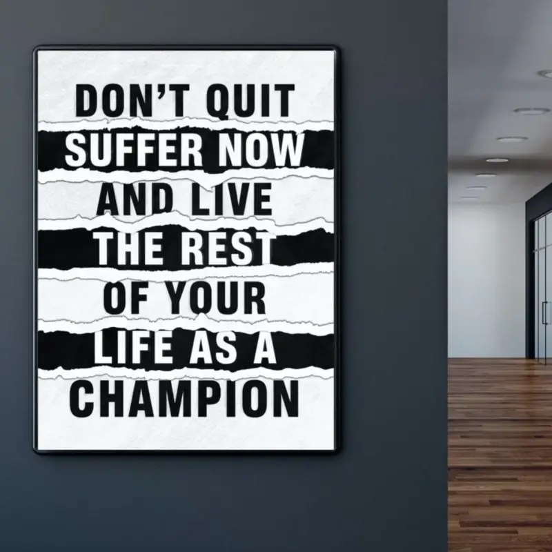 Don't Quit, Suffer Now Canvas schilderij - 40 x 50 cm Offre Exclusive