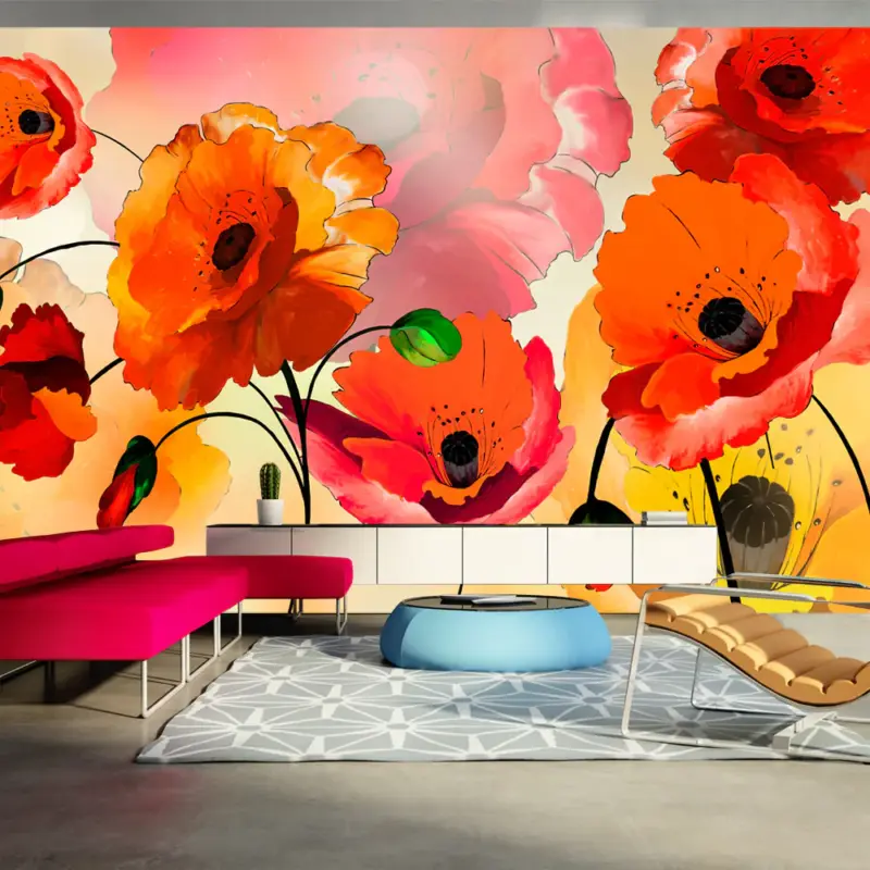 Authentique Fotobehang XXL - Velvet poppies - 500x280
