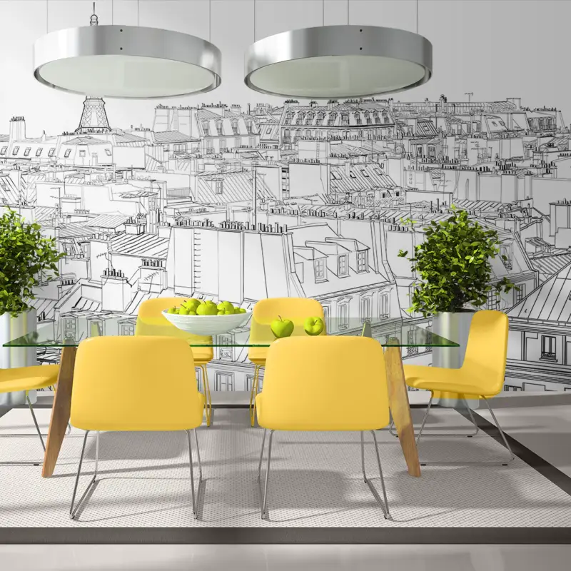 Retour Gratuit Fotobehang XXL - Schetsboek Parijse's - 550x270