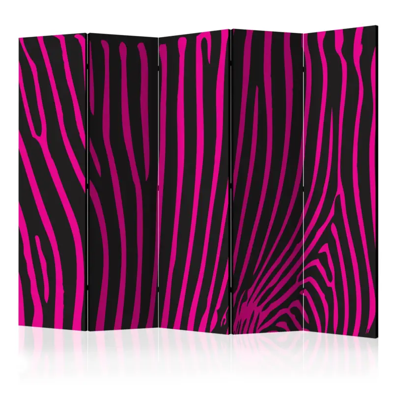 Kamerscherm - Zebra pattern (violet) II [Room Dividers] - 225x172 Affaire À Saisir