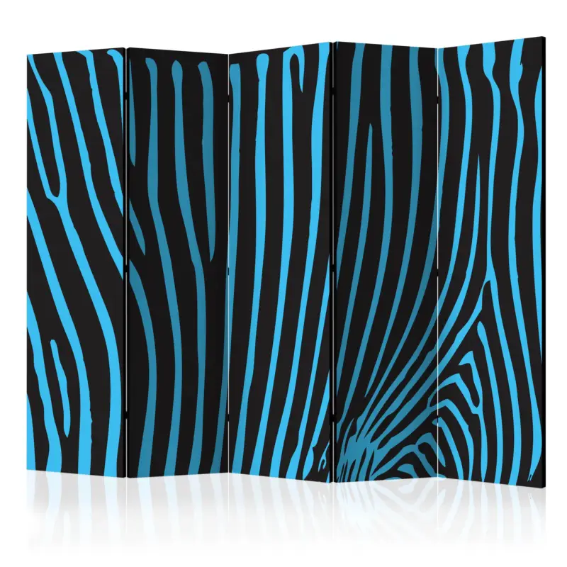 Vente Directe Kamerscherm - Zebra pattern (turquoise) II [Room Dividers] - 225x172