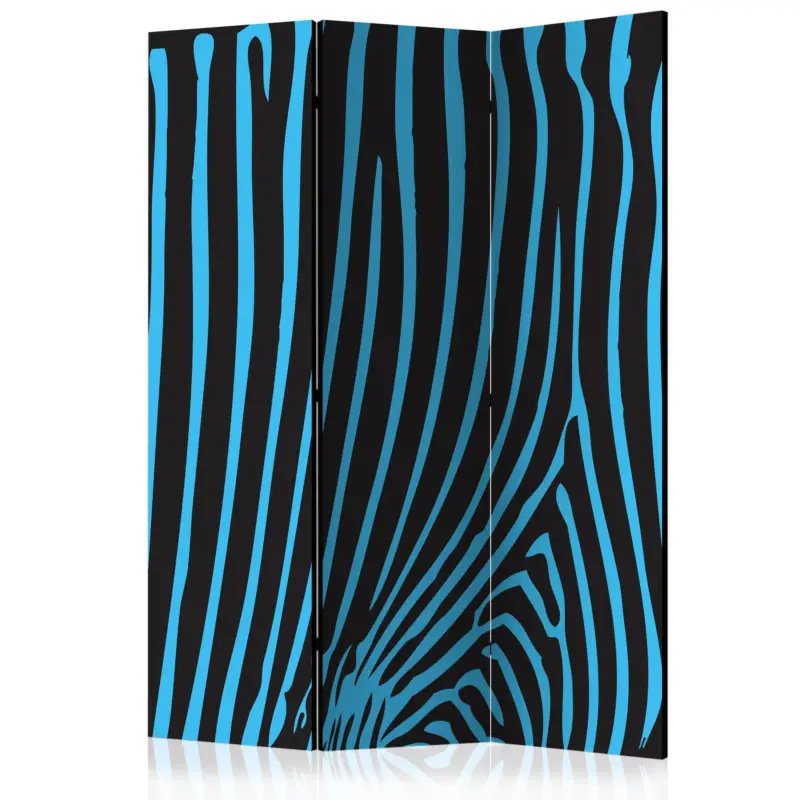 Must-Have Kamerscherm - Zebra pattern (turquoise) [Room Dividers] - 135x172