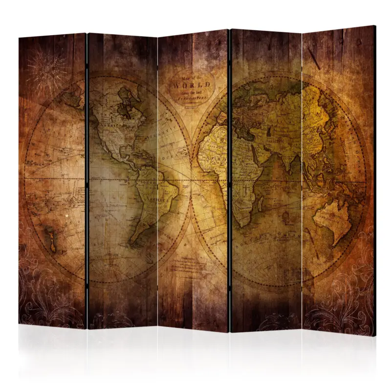 Kamerscherm - World on old map II [Room Dividers] - 225x172 Offre Spéciale