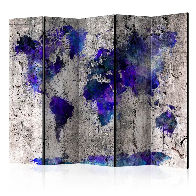 Kamerscherm - World Map: Ink Blots II [Room Dividers] - 225x172 Vente Flash