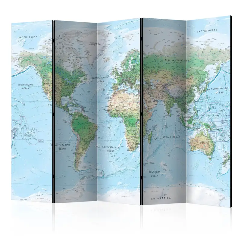 Livraison Gratuite Kamerscherm - World Map [Room Dividers] - 225x172