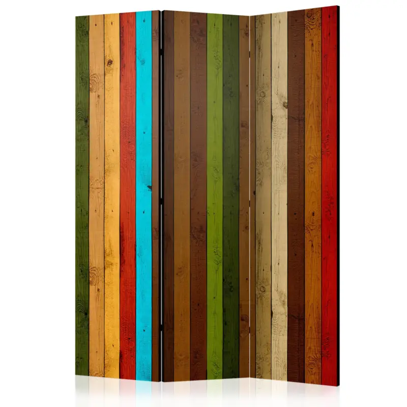 Kamerscherm - Wooden rainbow [Room Dividers] - 135x172 Promotion