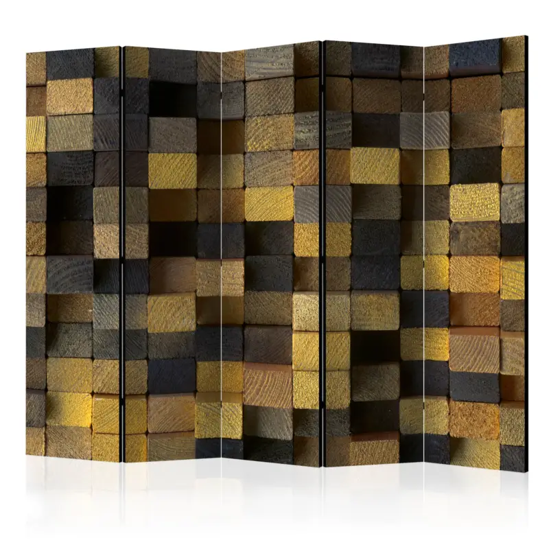 Kamerscherm - Wooden cubes II [Room Dividers] - 225x172 Meilleure Vente