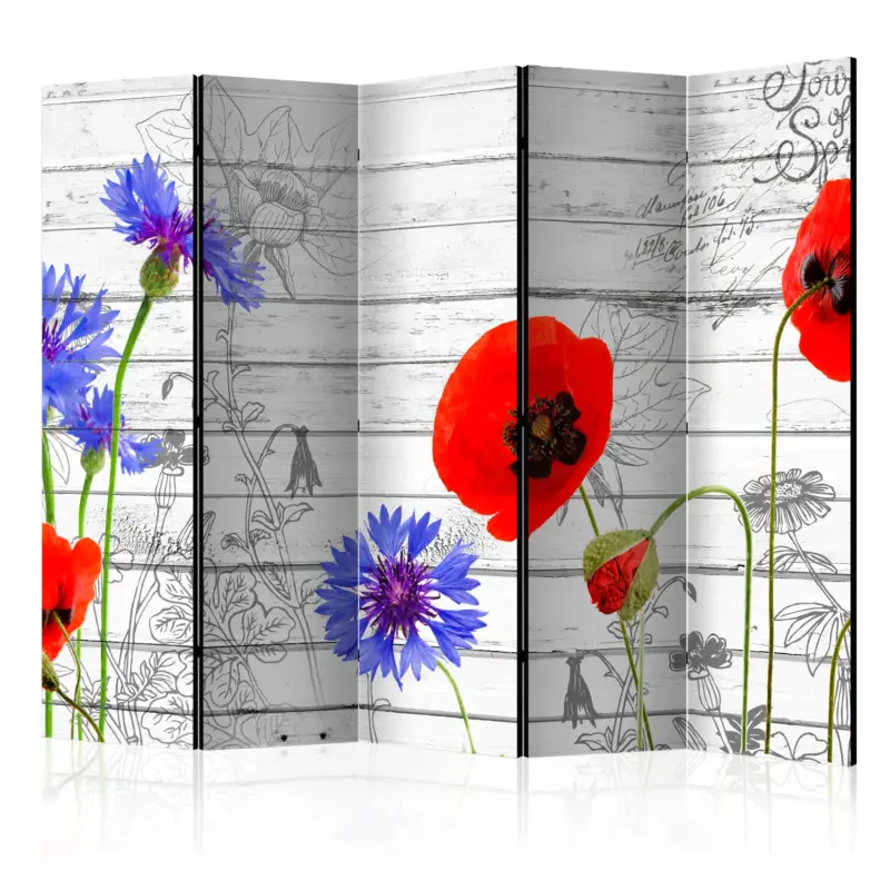 Promotion Saisonnière Kamerscherm - Wildflowers II [Room Dividers] - 225x172