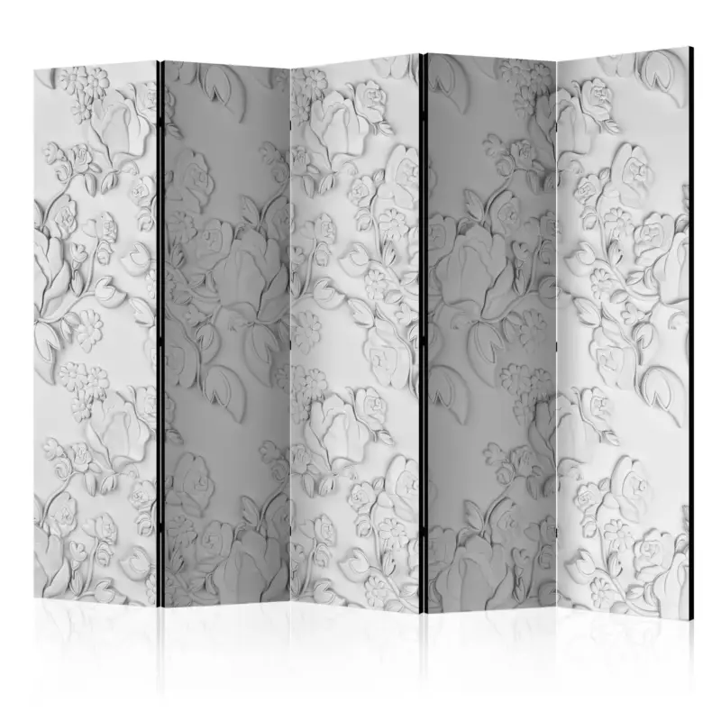 Promotion Saisonnière Kamerscherm - White ornament: roses II [Room Dividers] - 225x172