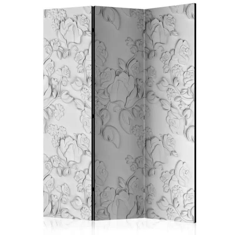 Kamerscherm - White ornament: roses [Room Dividers] - 135x172 Offre Du Jour