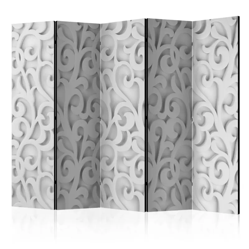 Kamerscherm - White ornament II [Room Dividers] - 225x172 Nouveauté