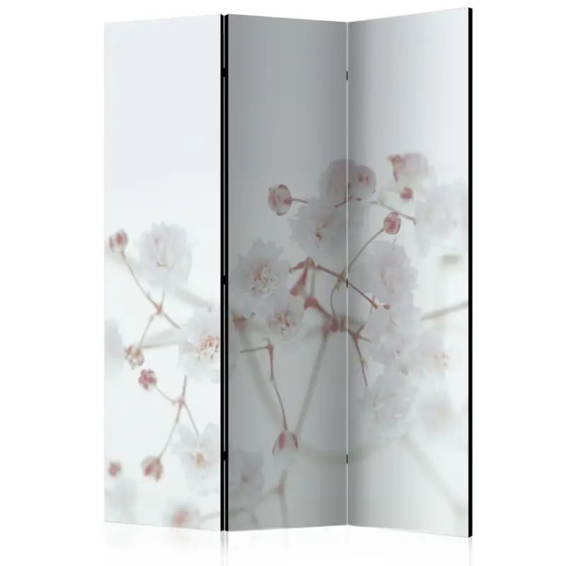 Kamerscherm - White Flowers [Room Dividers] - 135x172 Super Prix