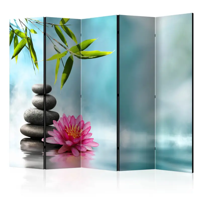 Quantité Limitée Kamerscherm - Water Lily and Zen Stones II [Room Dividers] - 225x172