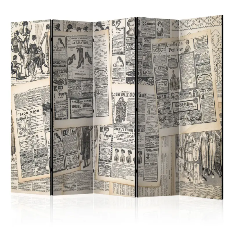 Affaire À Saisir Kamerscherm - Vintage Newspapers II [Room Dividers] - 225x172