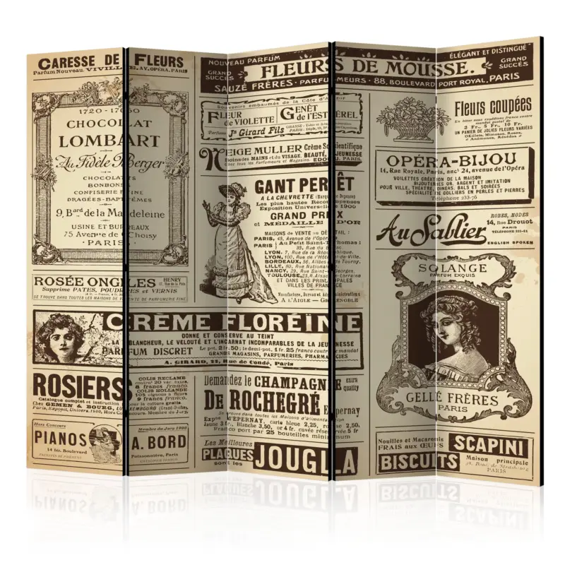 Kamerscherm - Vintage Magazines II [Room Dividers] - 225x172 Soldes