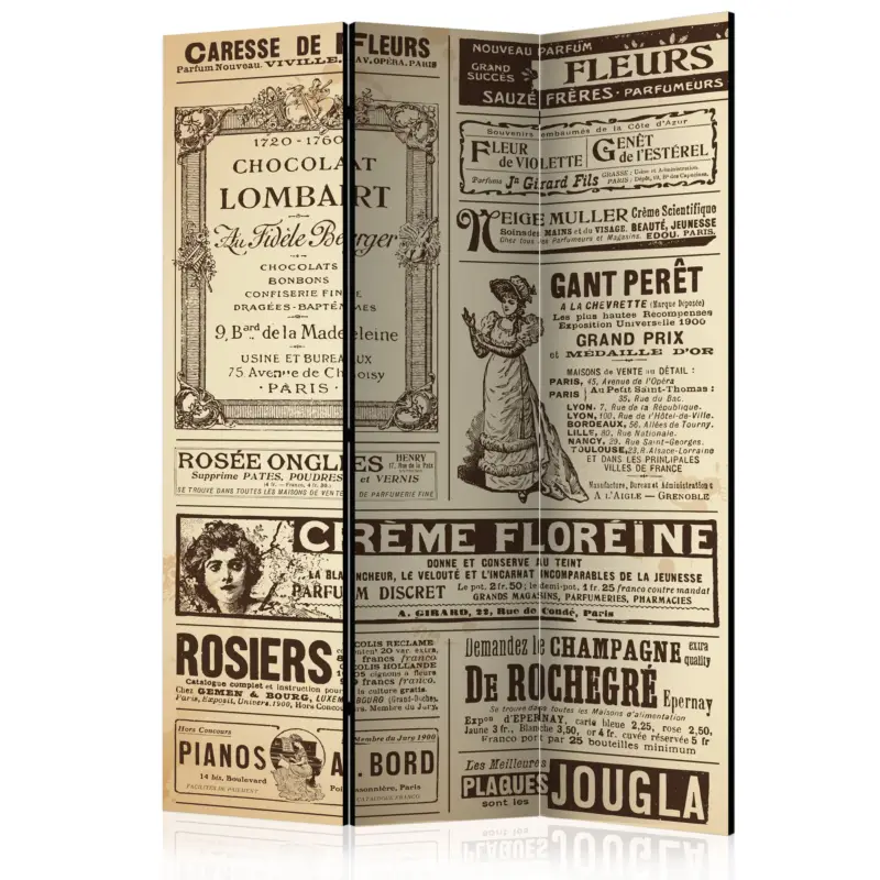Kamerscherm - Vintage Magazines [Room Dividers] - 135x172 Quantité Limitée
