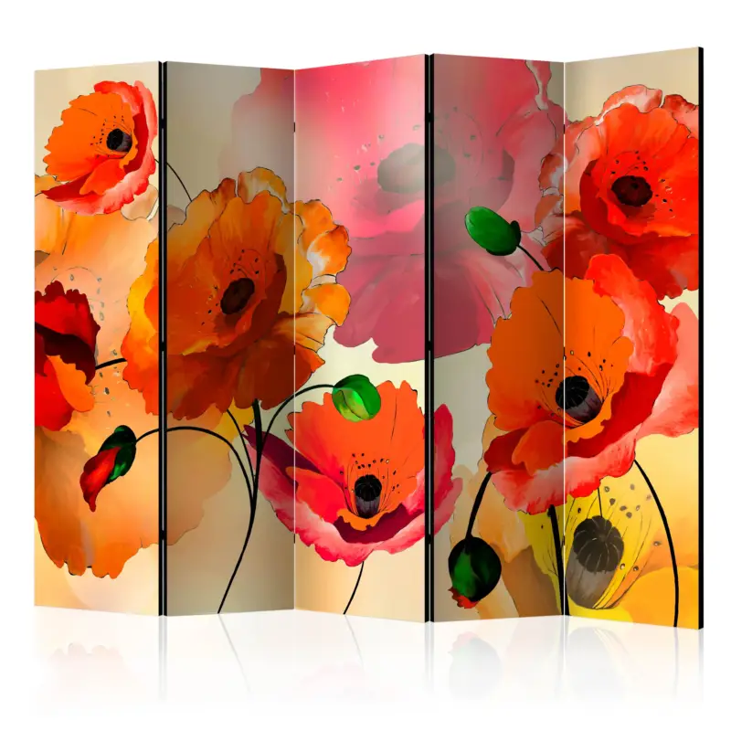 Kamerscherm - Velvet poppies II [Room Dividers] - 225x172 Super Prix