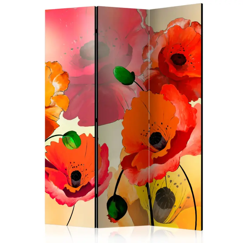 Remise Kamerscherm - Velvet poppies [Room Dividers] - 135x172