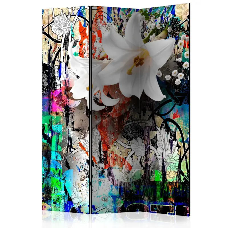 Livraison Gratuite Kamerscherm - Urban Lily [Room Dividers] - 135x172