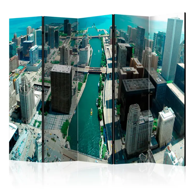 Prix Réduit Kamerscherm - Urban architecture of Chicago II [Room Dividers] - 225x172