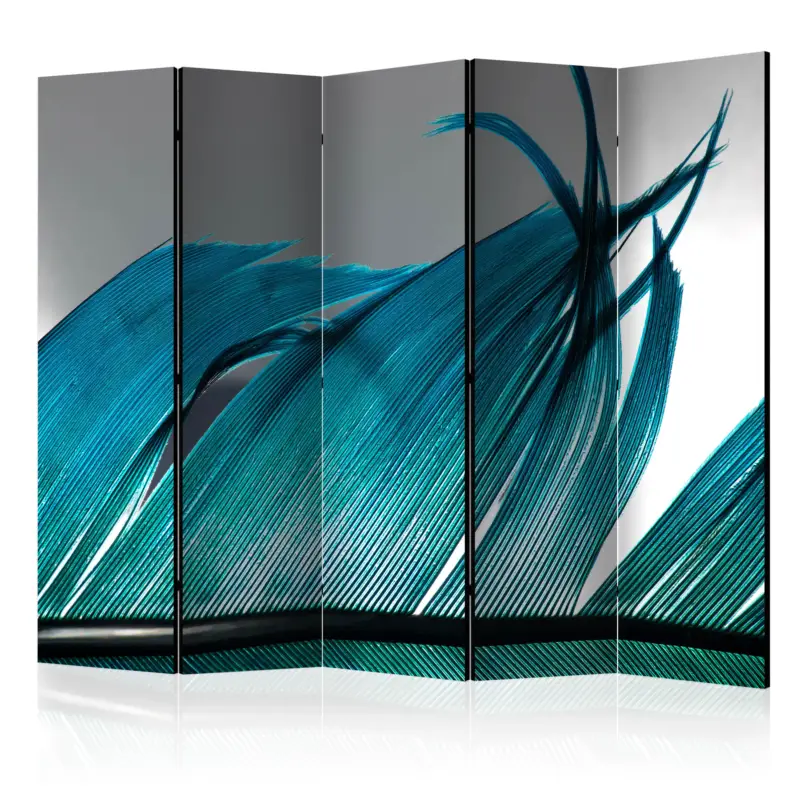 Kamerscherm - Turquoise Feather II [Room Dividers] - 225x172 Populaire