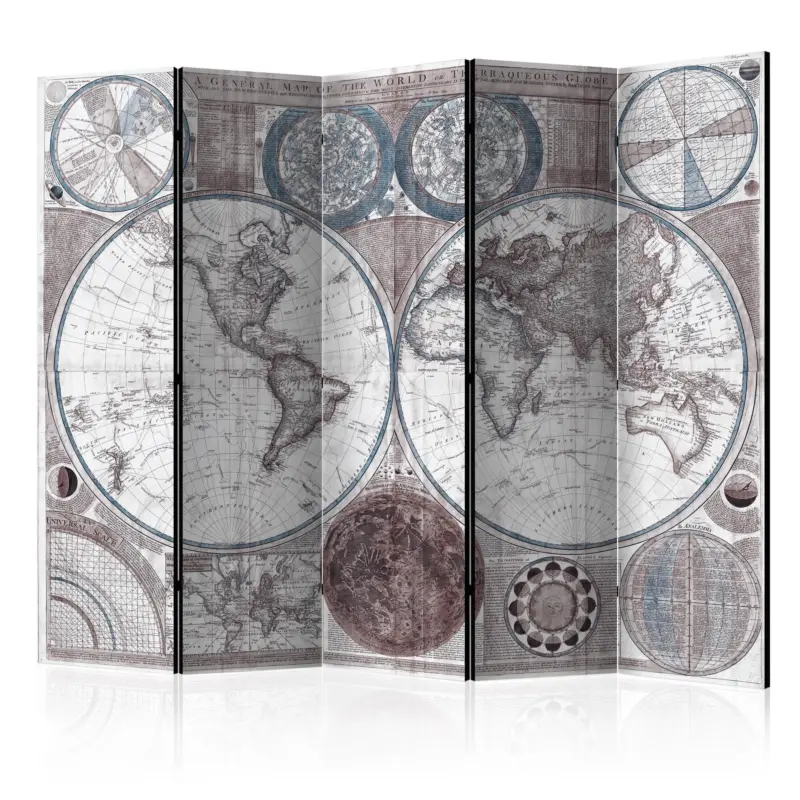 Usine Directe Kamerscherm - Terraqueous Globe [Room Dividers] - 225x172