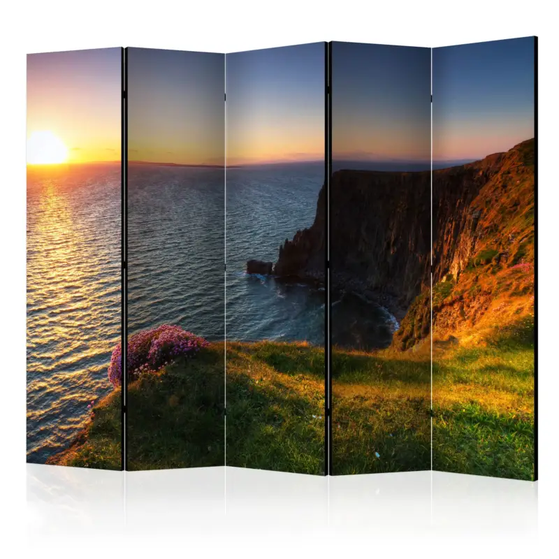 Kamerscherm - Sunset: Cliffs of Moher, Ireland II [Room Dividers] - 225x172 Vente Directe