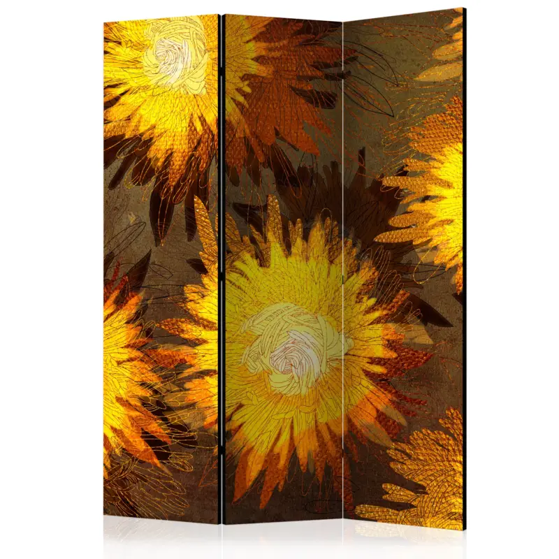 Kamerscherm - Sunflower dance [Room Dividers] - 135x172 Populaire