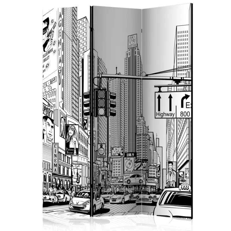 Achat Immédiat Kamerscherm - Street in New York city [Room Dividers] - 135x172