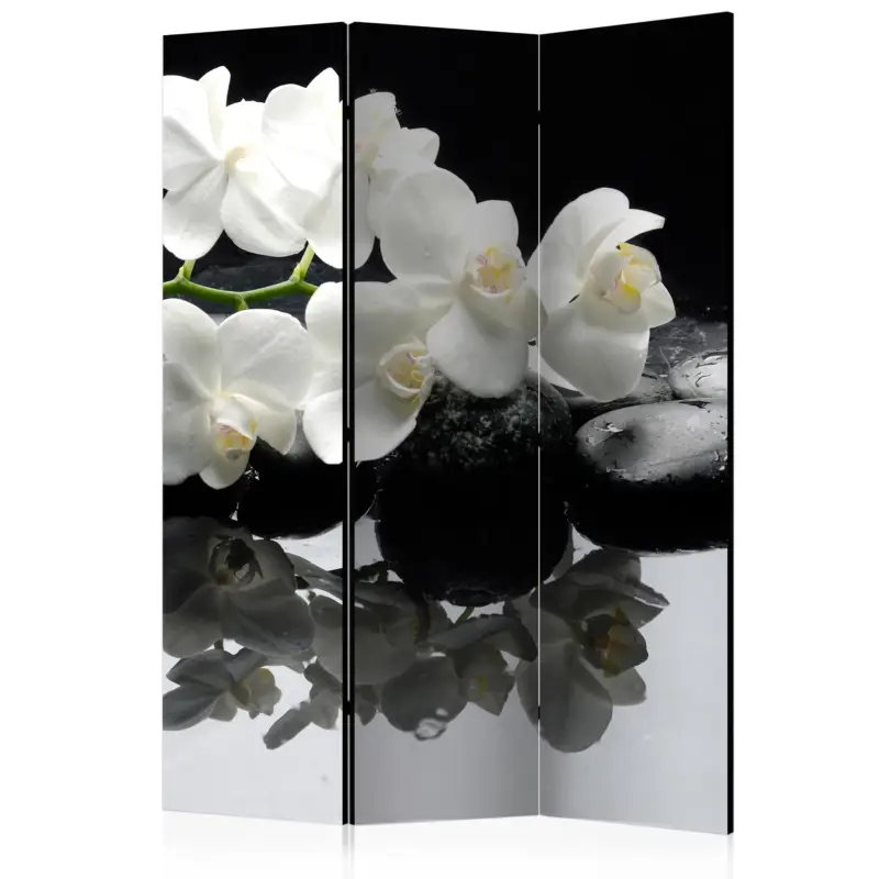 Kamerscherm - Spa, Stones and Orchid [Room Dividers] - 135x172 Petit Prix