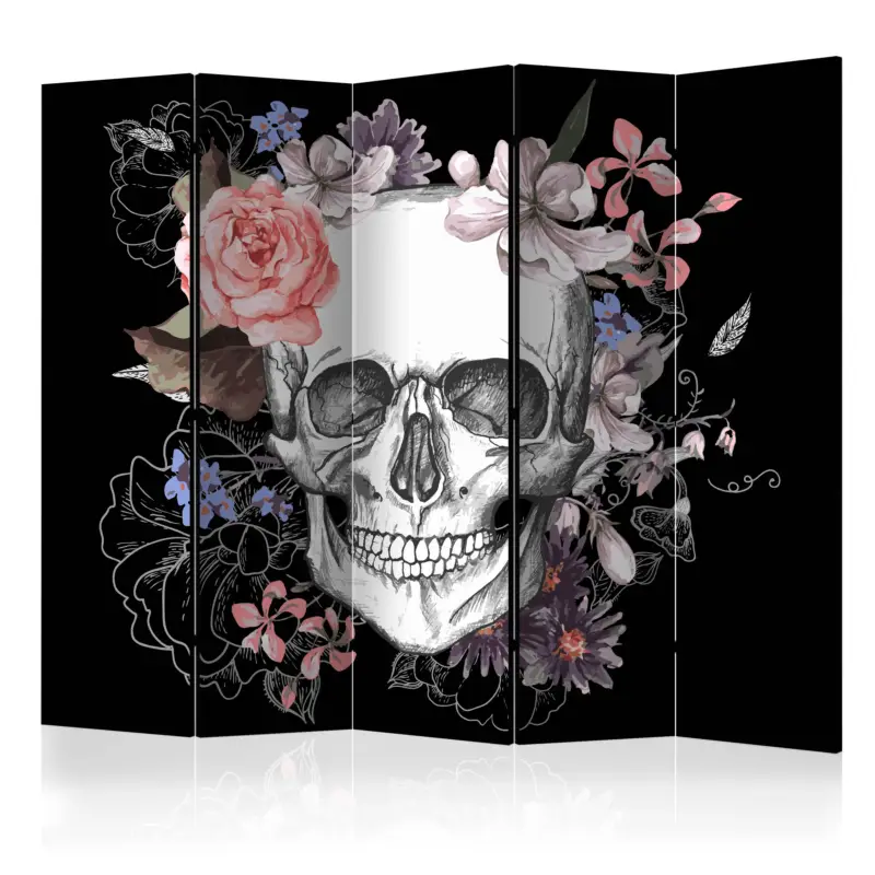 Kamerscherm - Skull and Flowers II [Room Dividers] - 225x172 Super Prix