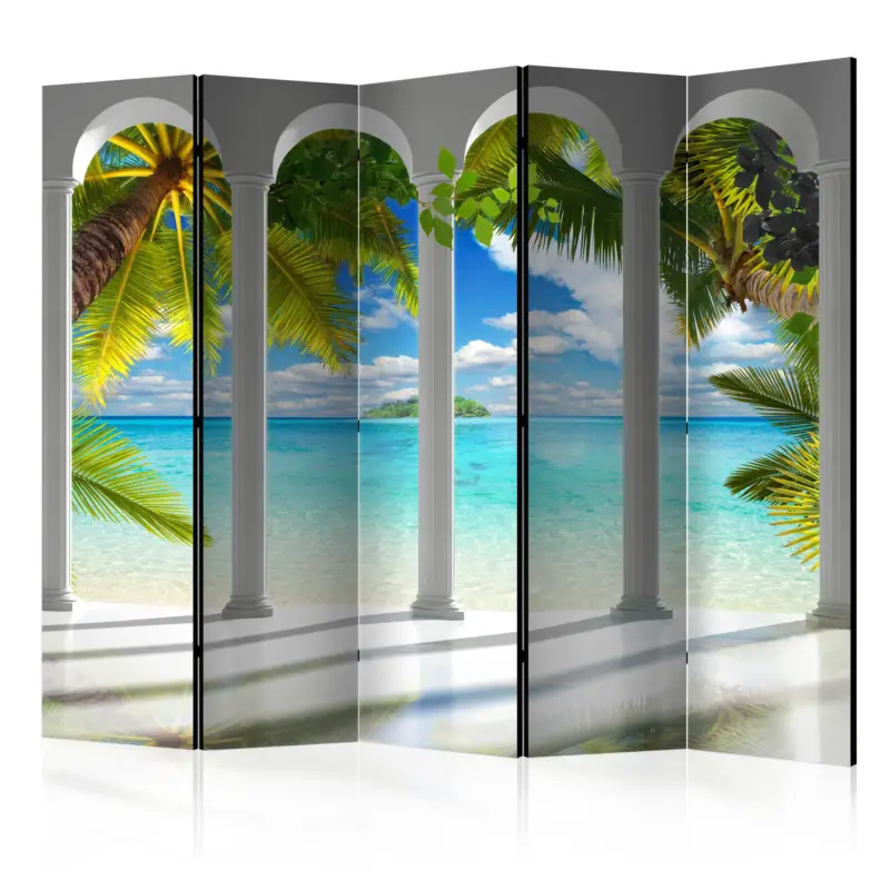 Kamerscherm - Sea behind Columns II [Room Dividers] - 225x172 Prix Promo
