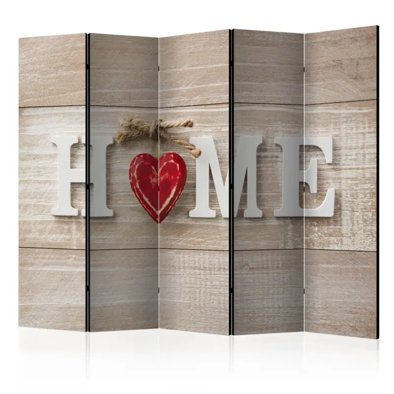 Achat Immédiat Kamerscherm - Room divider - Home and red heart - 225x172