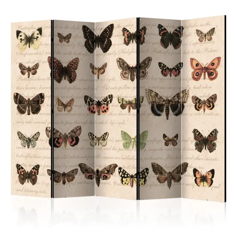 Kamerscherm - Retro Style: Butterflies II [Room Dividers] - 225x172 Nouvel Arrivage