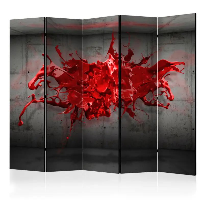 Kamerscherm - Red Ink Blot II [Room Dividers] - 225x172 Dernier Modèle