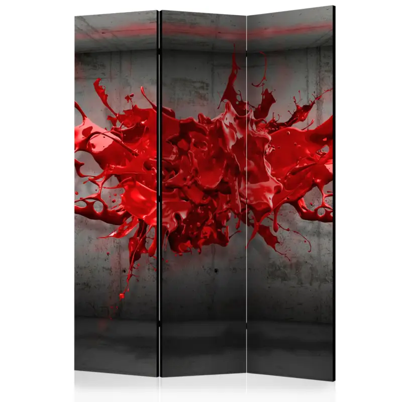 Kamerscherm - Red Ink Blot [Room Dividers] - 135x172 Nouvelle Collection