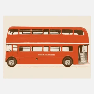 Red English Bus Canvasprint (30x40 cm) Offre Exclusive