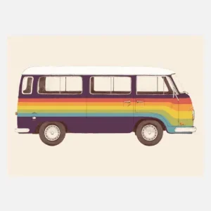 Seulement Aujourd’hui Van Rainbow Canvasprint (30x40 cm)