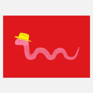 Expédié Aujourd’hui Wiggly Western Worm Canvasprint (30x40 cm)