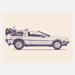 Delorean Canvasprint (30x40 cm) Offre Limitée