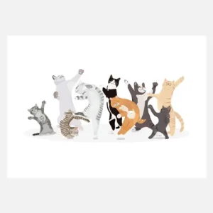 Dancing Cat Canvasprint (30x40 cm) Affaire À Saisir