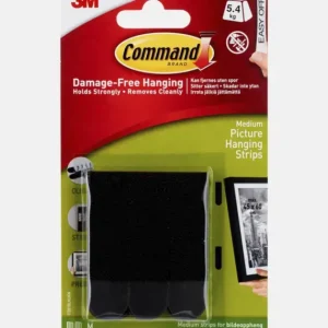 Soldes 3M Lijstbevestiging Medium - Zwart met klittenband (20 mm)