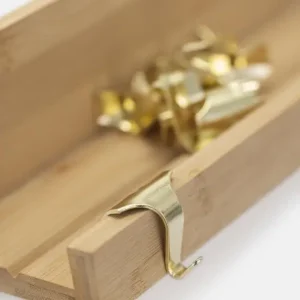 Schilderijplankhaakjes messing 38 mm - 10 st. Nouvelle Collection