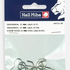 Schroefhaak 25 mm staal gegalvaniseerd 8 stuks Bon Plan
