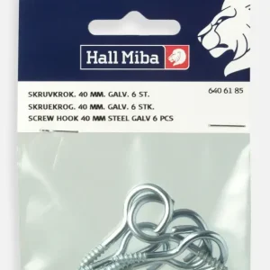 Retour Gratuit Schroefhaak 40 mm staal gegalvaniseerd 6 stuks