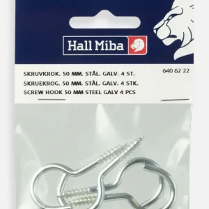 Schroefhaak 50 mm staal gegalvaniseerd 4 stuks Usine Directe