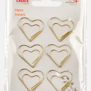 Dernière Chance PAC Metalen Paperclip Heart Goud